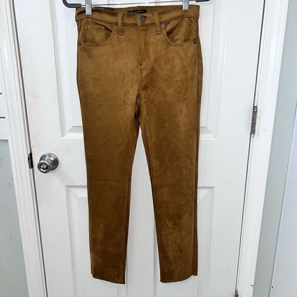 Banana Republic High Rise Vegan Suede Ankle Length pant- color "Horse Hair" NWT - Picture 5 of 13